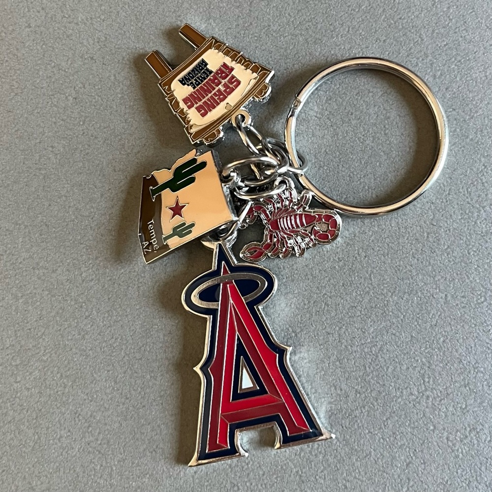 MLB Anaheim Angels Keychain Logo Charms Spring Training Cactus Scorpion Arizona